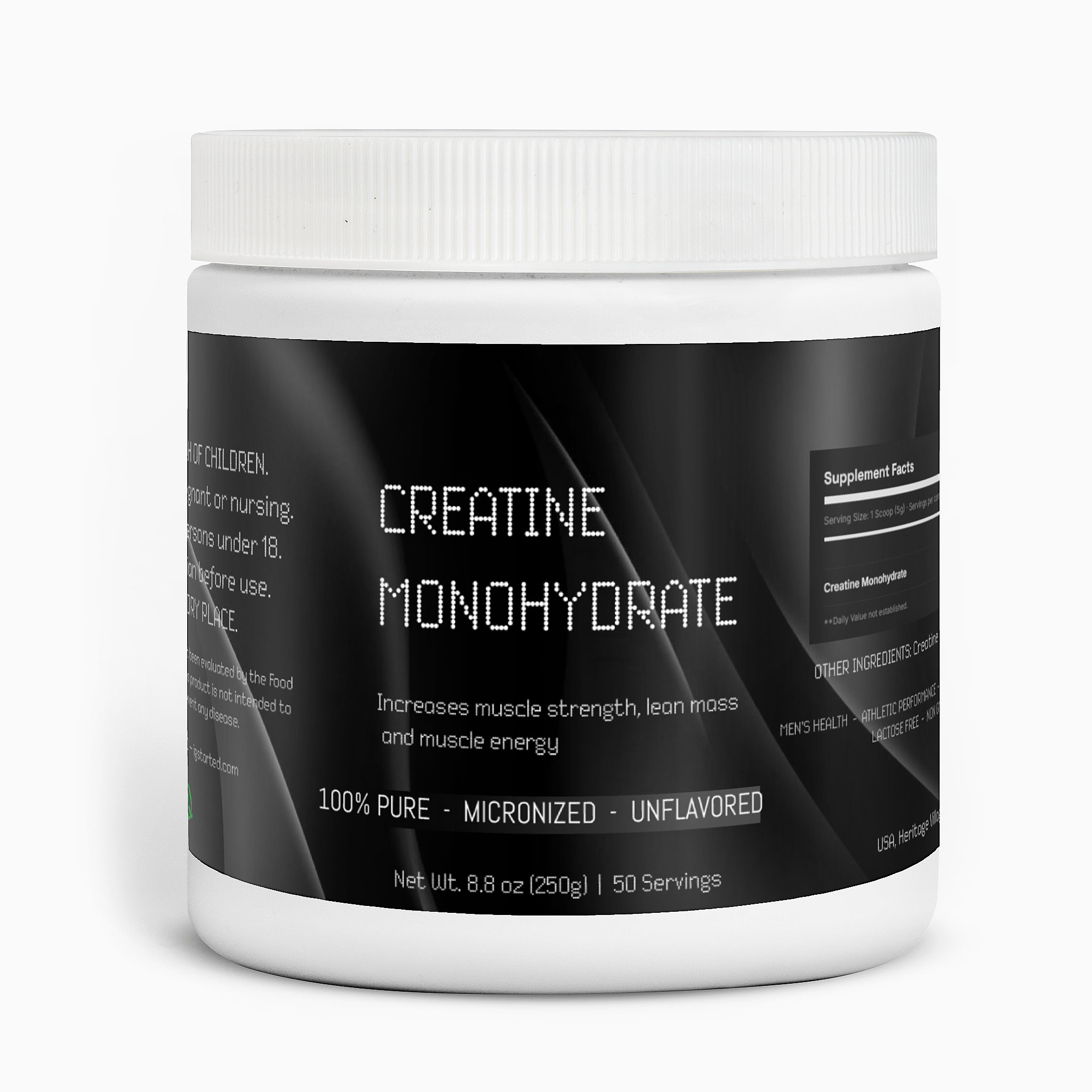 100% Pure Creatine Monohydrate 250g